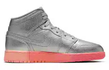 Jordan Air Jordan 1 Mid GS Silver Pink