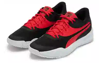 PUMA Triple Support Low Basketball Shoes Black Red