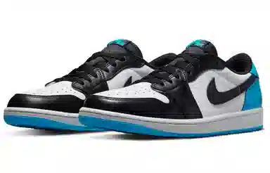 Jordan Air Jordan 1 Low "Black and Dark Powder Blue"