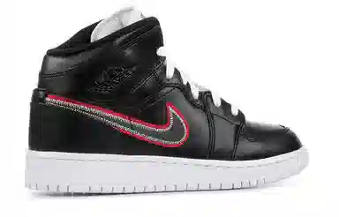 Jordan Air Jordan 1 Mid "Destroyed The Game" Black Red