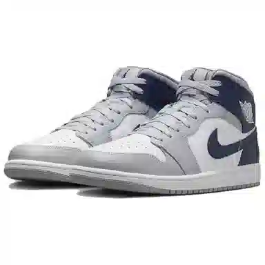 Jordan Air Jordan 1 Mid Grey White Blue