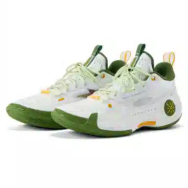 LiNing Basketball Shoes White Green