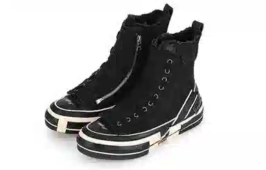 Yohji Yamamoto x xVESSEL High Top Canvas Sneakers Black