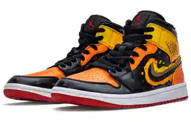 Jordan Air Jordan 1 Mid Black Orange