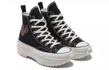 Converse Run Star Hike Black White Red