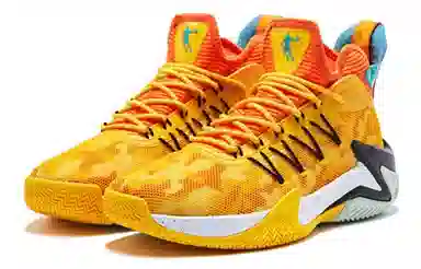 Jordan Po Ying Mid Basketball Shoes Yellow Orange