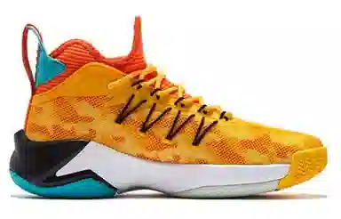 Jordan Po Ying Mid Basketball Shoes Yellow Orange