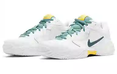 Nike Court Lite 2 White Green Yellow Women's