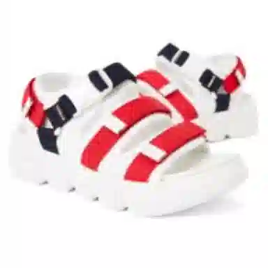 探路者 户外防滑透气涉水 沙滩凉鞋 女款 白红蓝