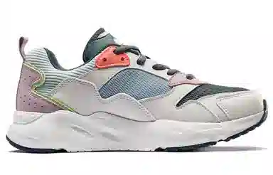 特步 舒适轻便 耐磨透气 低帮 老爹鞋 女款 米兰灰