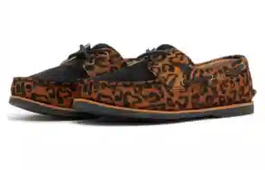 WACKO MARIA x Timberland Classic Boat Shoe Brown Orange Leopard