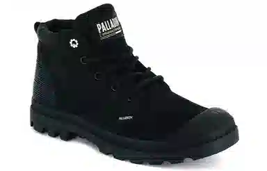 Palladium Pampa Lo Cuff Lea Black
