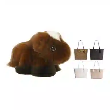 COACH City 33 Tote Bag Charm Plush Keychain