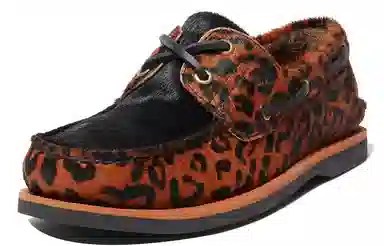 WACKO MARIA x Timberland Classic Boat Shoe Brown Orange Leopard
