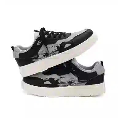 HUANQIU Fashion Low-top Sneakers White Black
