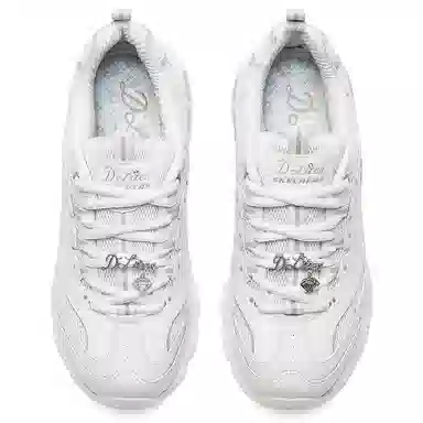Skechers D'LITES 1.0 10th Anniversary Diamond Edition White Silver