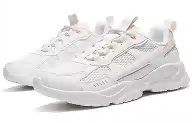 特步 复古休闲老爹鞋 女款 白色