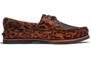 WACKO MARIA x Timberland Classic Boat Shoe Brown Orange Leopard