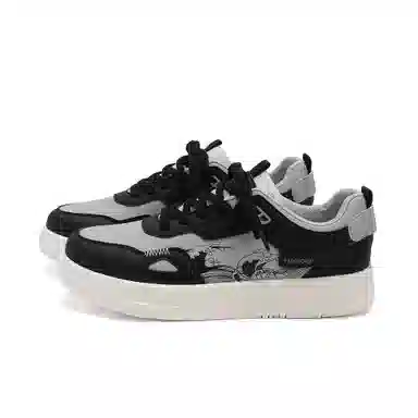 HUANQIU Fashion Low-top Sneakers White Black