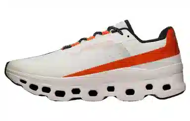 On Cloudmonster White Orange