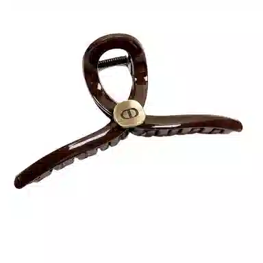 TBoML Vintage Brown Gold Label Shark Clip