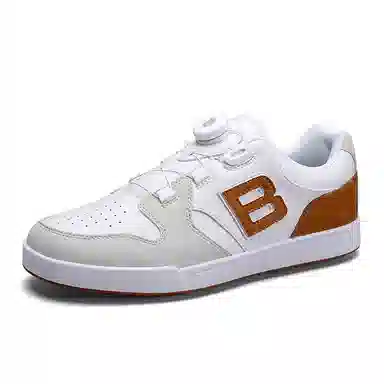 Birdie Golf Shoes White Brown Khaki