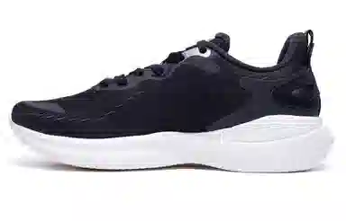 特步 健步舒适 透气轻便 低帮 跑步鞋 男款 黑