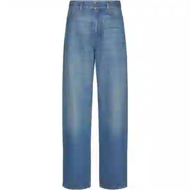 Valentino FW22 Washed Straight Jeans Blue