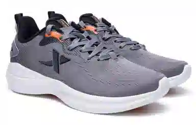 特步 柔立方 减震防滑 低帮 跑步鞋 男款 灰黑
