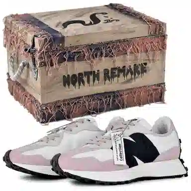New Balance 327 White Black Pink