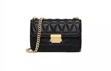 C°BANNER Quilted Chain Crossbody Bag Black Medium