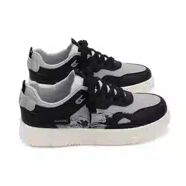 HUANQIU Fashion Low-top Sneakers White Black