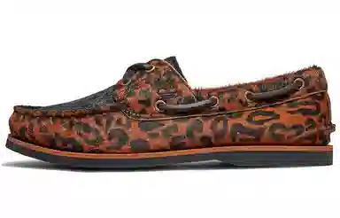 WACKO MARIA x Timberland Classic Boat Shoe Brown Orange Leopard