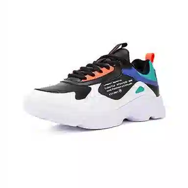 特步 加绒舒适 减震包裹性保暖 低帮 老爹鞋 男款 黑白