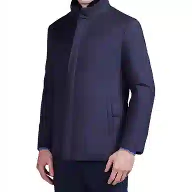 佛朗尼·齐拉 立领舒适纯色棉服 男款 藏青色