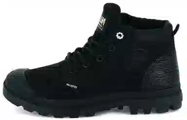 Palladium Pampa Lo Cuff Lea Black