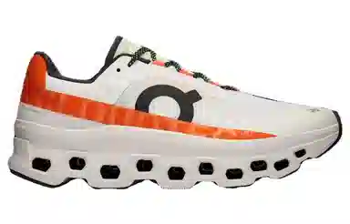 On Cloudmonster White Orange