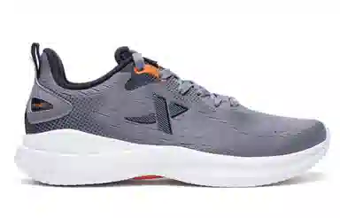 特步 柔立方 减震防滑 低帮 跑步鞋 男款 灰黑