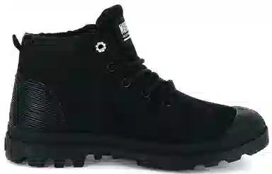 Palladium Pampa Lo Cuff Lea Black