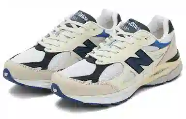 New Balance 990 V3 White Blue