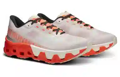 On Cloudmonster White Orange