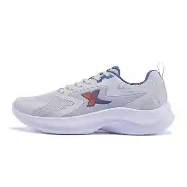 特步 氢风科技 舒适回弹轻质减震防滑耐磨透气 低帮跑步鞋 男款 灰蓝