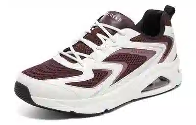 Skechers Low Top Running Shoes White Red