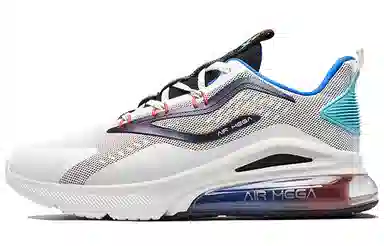 特步 半掌气垫科技 减震防滑耐磨 低帮 跑步鞋 白黑蓝