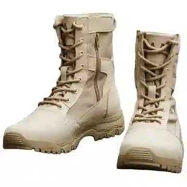 际华 麂皮 时尚潮流 作战靴 沙漠靴 战术靴 保安靴 超轻 透气 耐磨防滑 训练 高筒 户外靴 男女同款