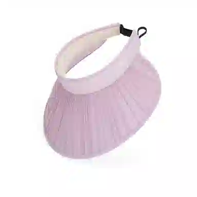 艾佳微 夏季户外出游海边度假日常通勤褶皱大帽檐遮阳帽子韩版百搭时尚空顶帽 聚酯纤维 防晒帽 男女同款情侣款