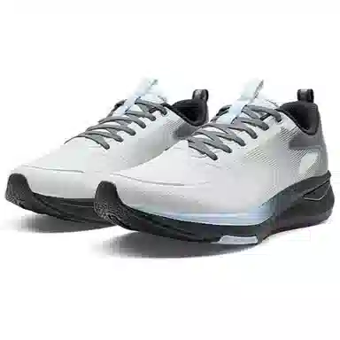 特步 舒适百搭防滑耐磨减震 低帮 休闲跑步鞋 男款 灰蓝黑