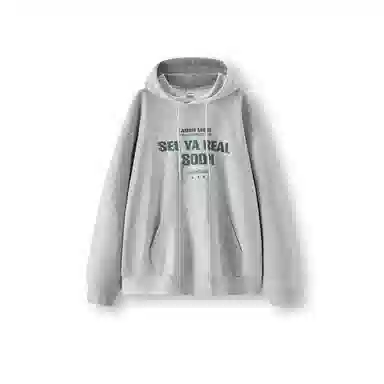 森马 时尚印花宽松连帽卫衣 男款