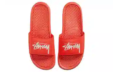 Stussy x Nike Benassi Habanero Red