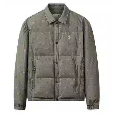 与狼共舞 潮流时尚翻领羽绒服 男款